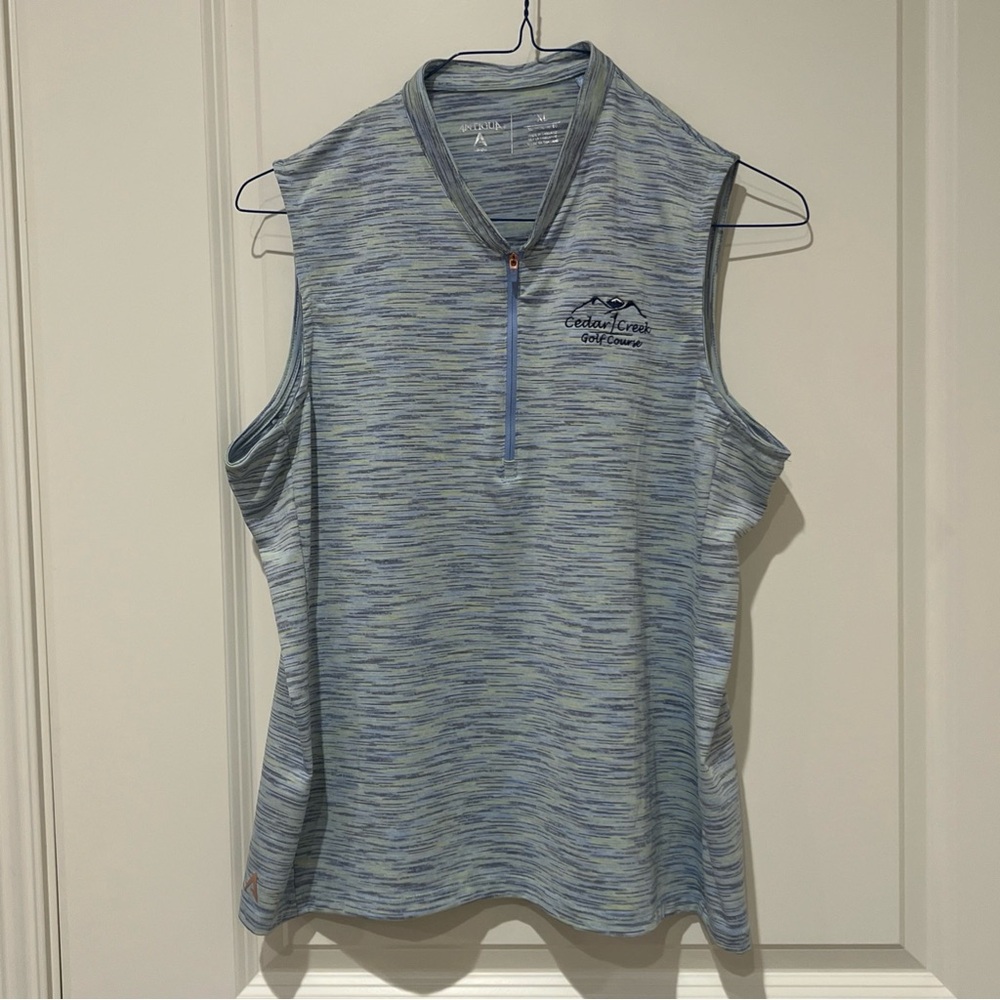 Antigua Blue and Green Heathered Top